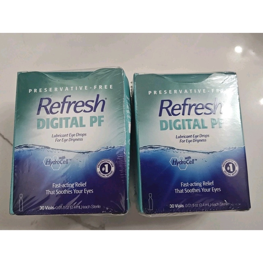 REFRESH DIGITAL PF Lubricant Eye Drops Individual Single Use Vials 30 x 2‎ Boxes